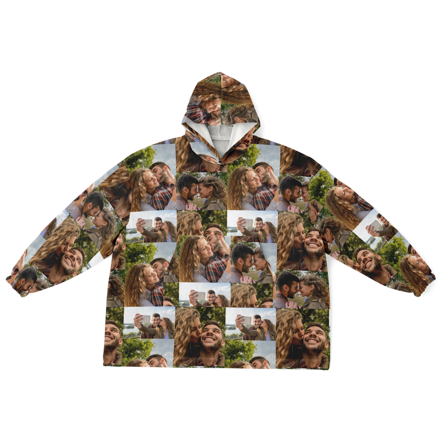 Custom Photo Upload Couples Blanket Hoodie, Custom Couples Gift, Valentine's Day Hoodie, Engagements, Anniversaries, Bachelorette's