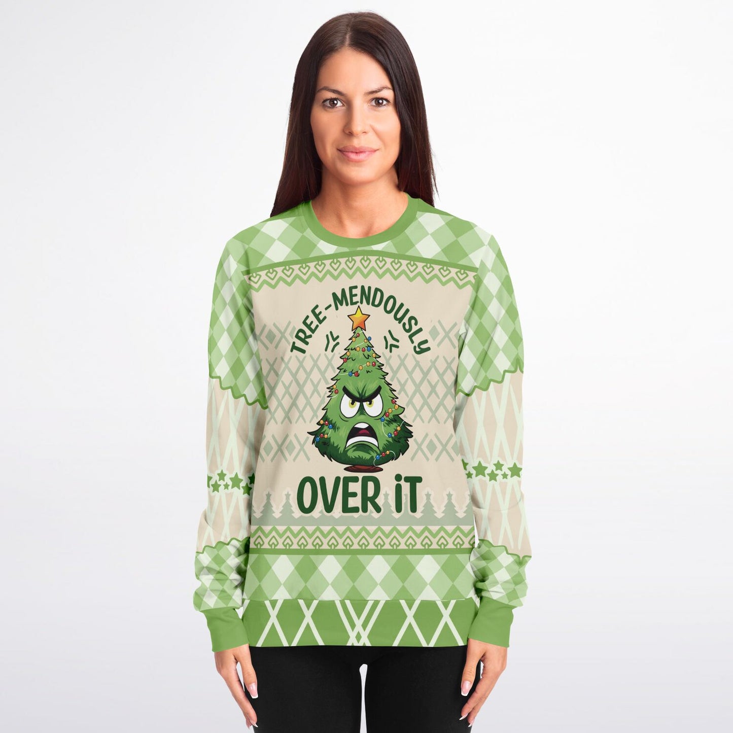 Tree-mendously Over It - Funny Holiday Sweatshirt