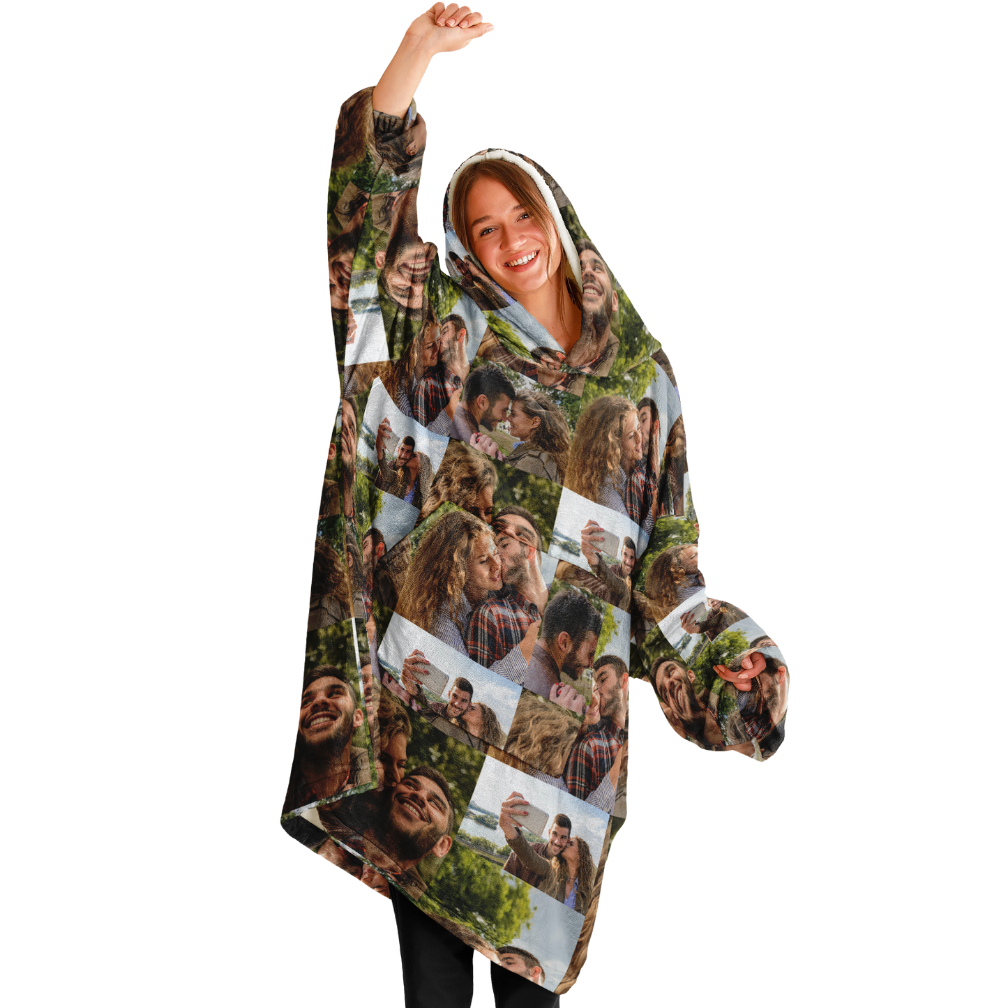 Custom Photo Upload Couples Blanket Hoodie, Custom Couples Gift, Valentine's Day Hoodie, Engagements, Anniversaries, Bachelorette's