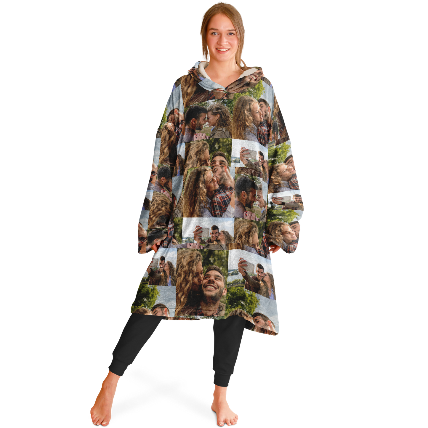 Custom Photo Upload Couples Blanket Hoodie, Custom Couples Gift, Valentine's Day Hoodie, Engagements, Anniversaries, Bachelorette's