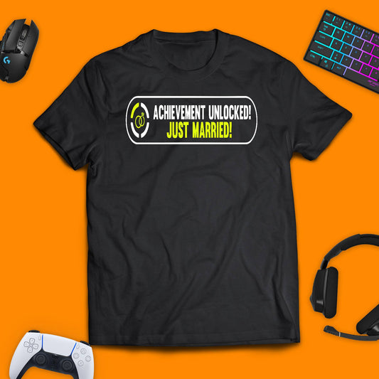 Achievement Unlocked: Just Married T - shirt - chaosandthunder