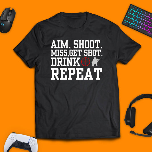 Aim. Shoot. Miss. Get Shot T - shirt - chaosandthunder