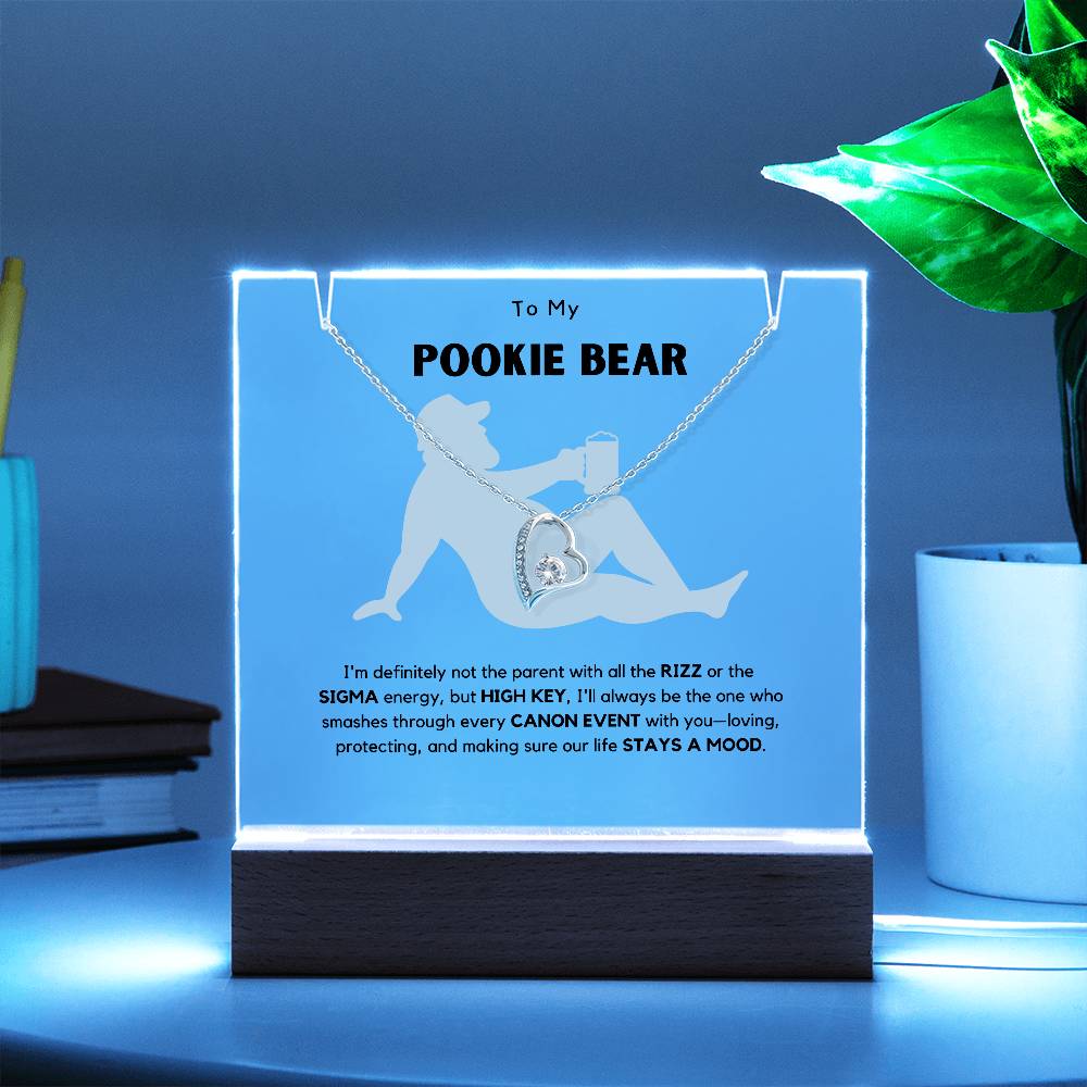 Hilarious Pookie Bear Acrlyic Plaque + Necklace