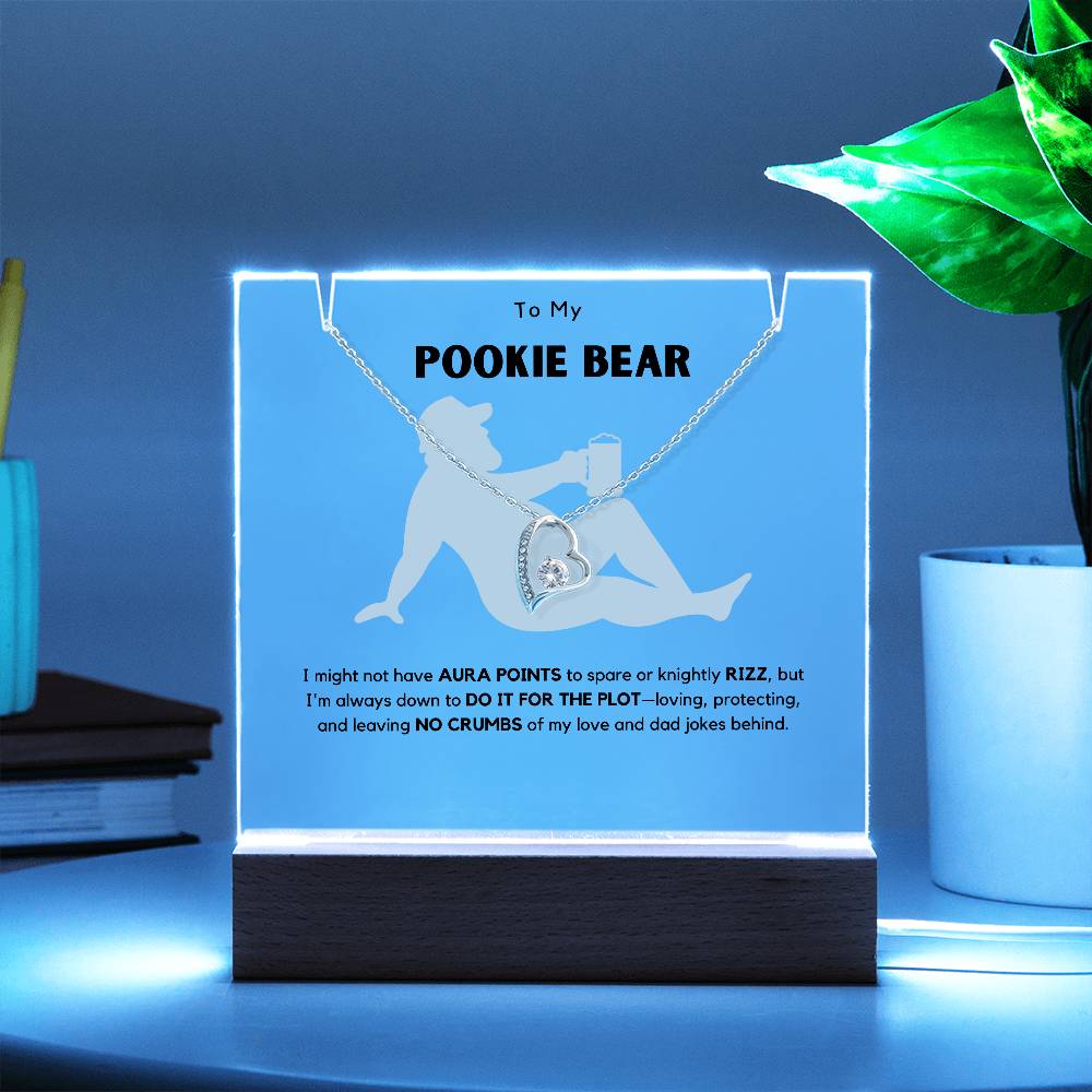 Hilarious Pookie Bear (Daughter) Acrylic Plaque + Necklace