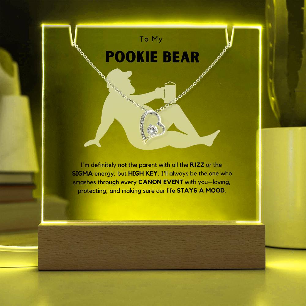 Hilarious Pookie Bear Acrlyic Plaque + Necklace