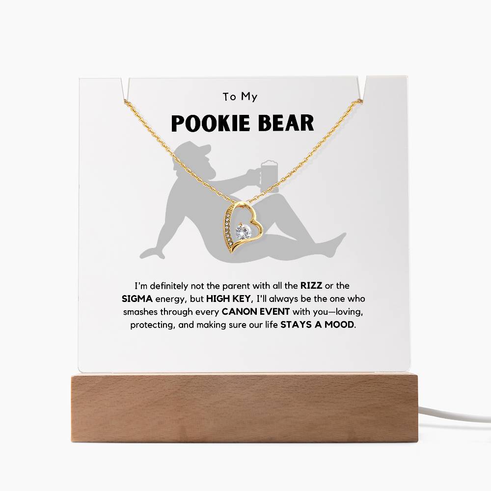 Hilarious Pookie Bear Acrlyic Plaque + Necklace