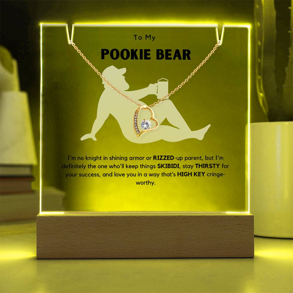 Hilarious Pookie Bear (Daughter) Acrylic Plaque + Necklace