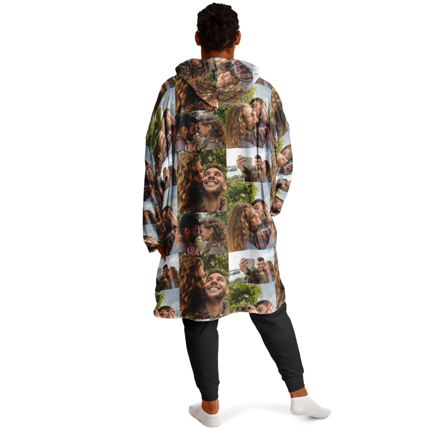 Custom Photo Upload Couples Blanket Hoodie, Custom Couples Gift, Valentine's Day Hoodie, Engagements, Anniversaries, Bachelorette's