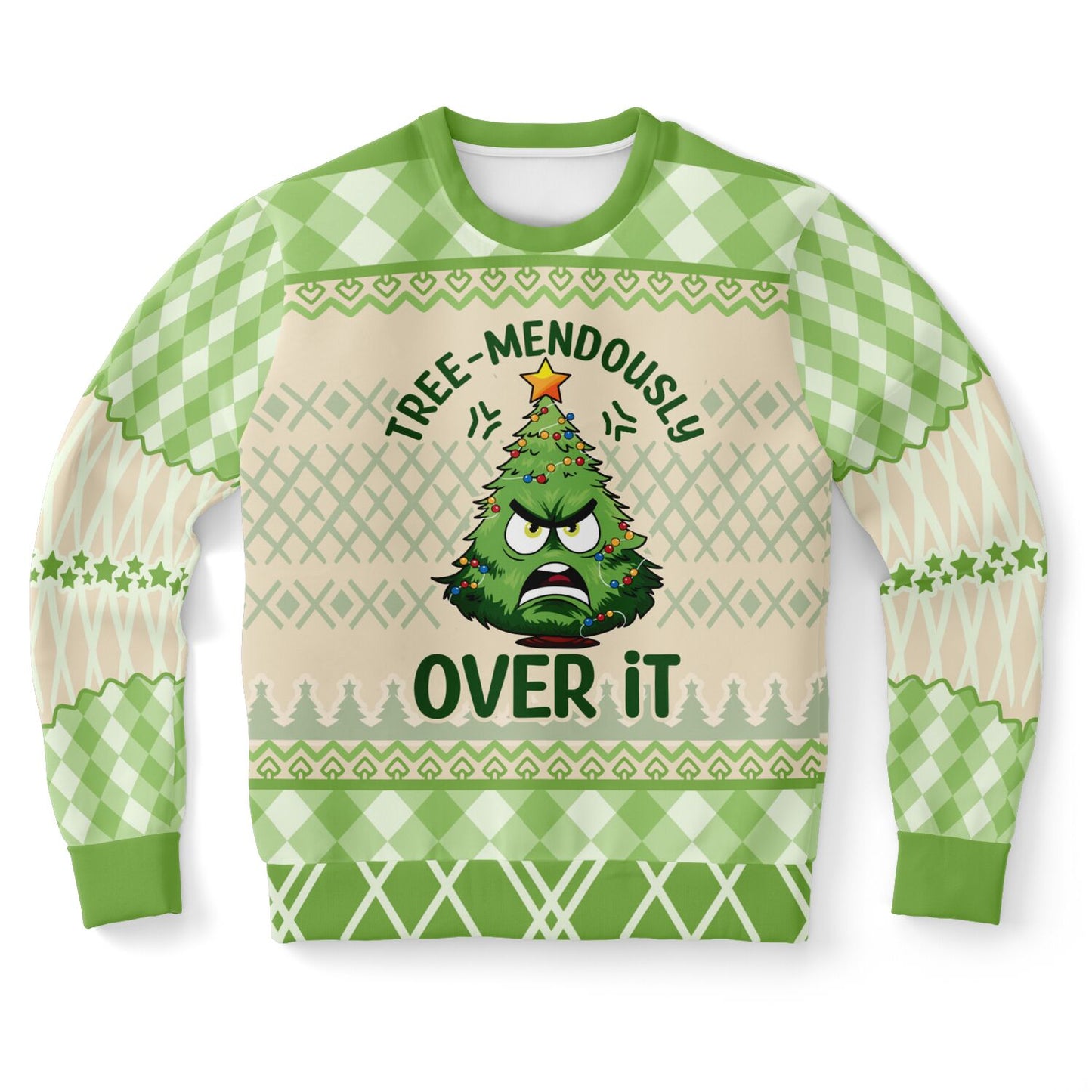 Tree-mendously Over It - Funny Holiday Sweatshirt