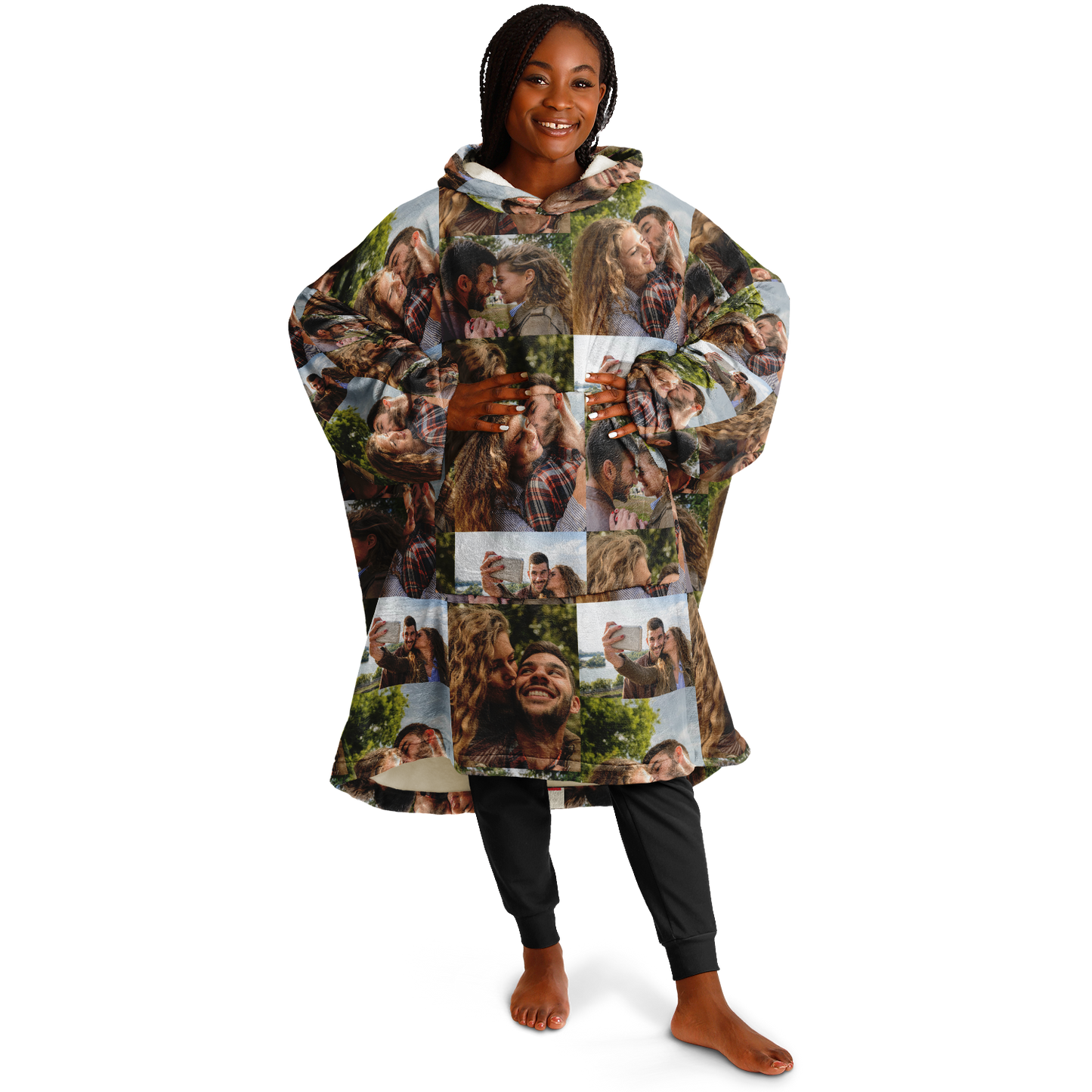 Custom Photo Upload Couples Blanket Hoodie, Custom Couples Gift, Valentine's Day Hoodie, Engagements, Anniversaries, Bachelorette's