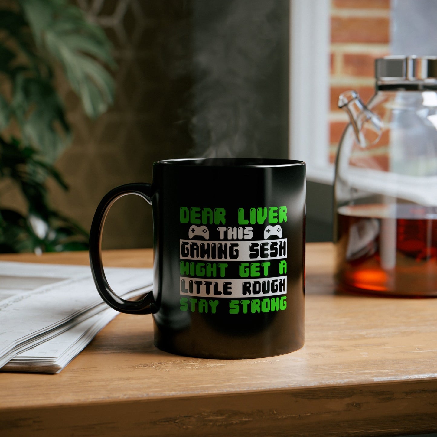 Dear Liver Gaming Black Mug - chaosandthunder