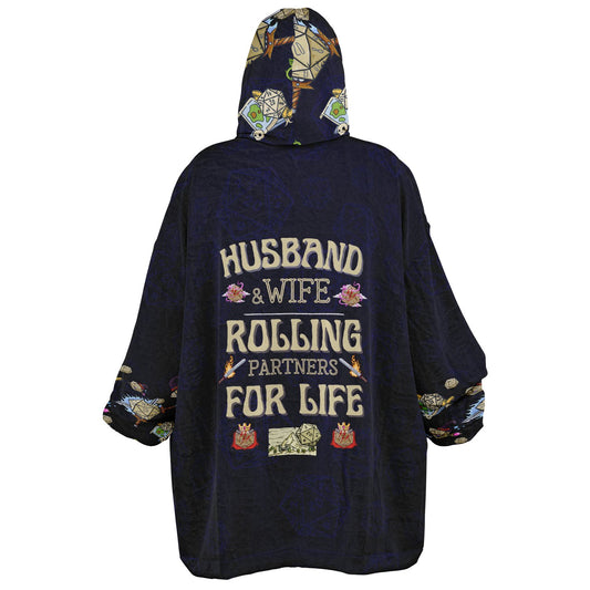 DND Husband & Wife Rolling Partners for Life All Over Print Super Hoodie - chaosandthunder