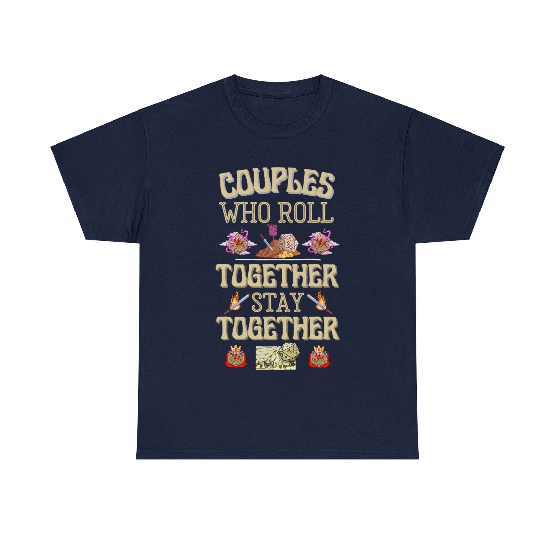 DND Shirt Couples Who Roll Together, Stay Together Funny DND Gift for Christmas - chaosandthunder