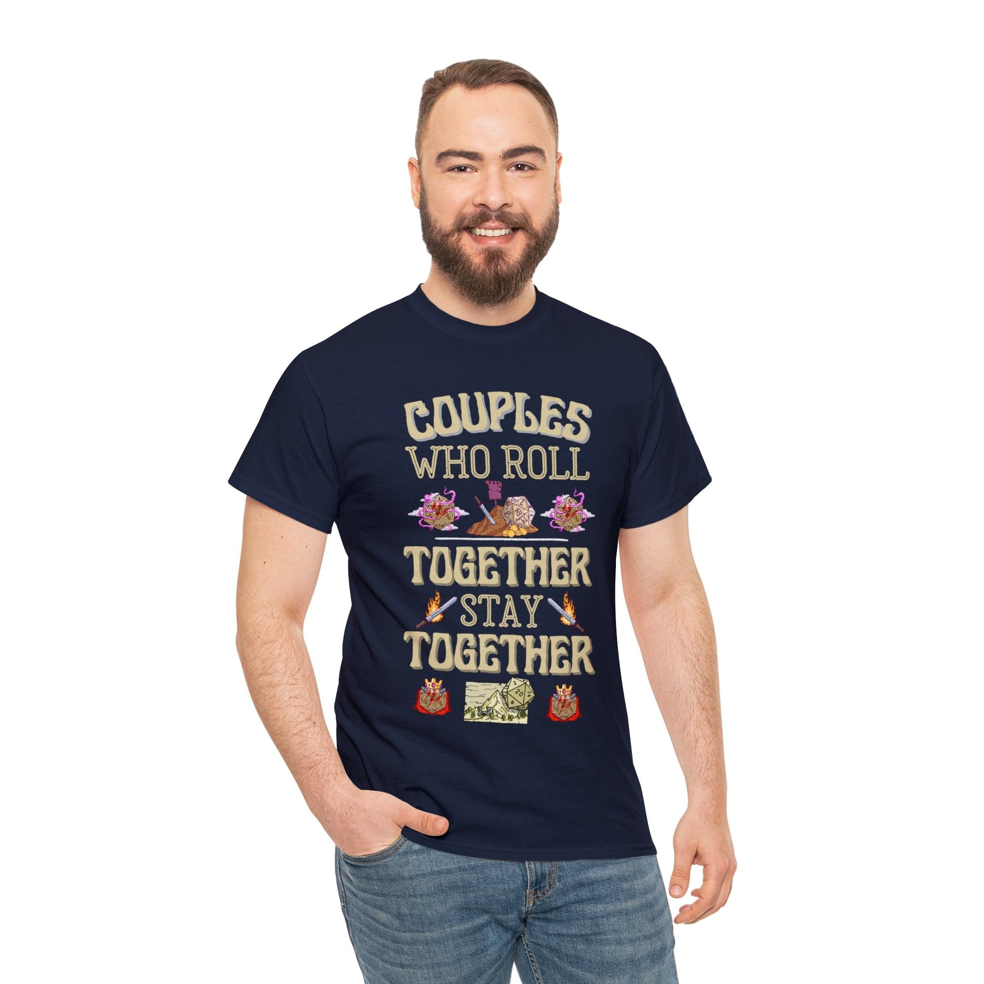 DND Shirt Couples Who Roll Together, Stay Together Funny DND Gift for Christmas - chaosandthunder