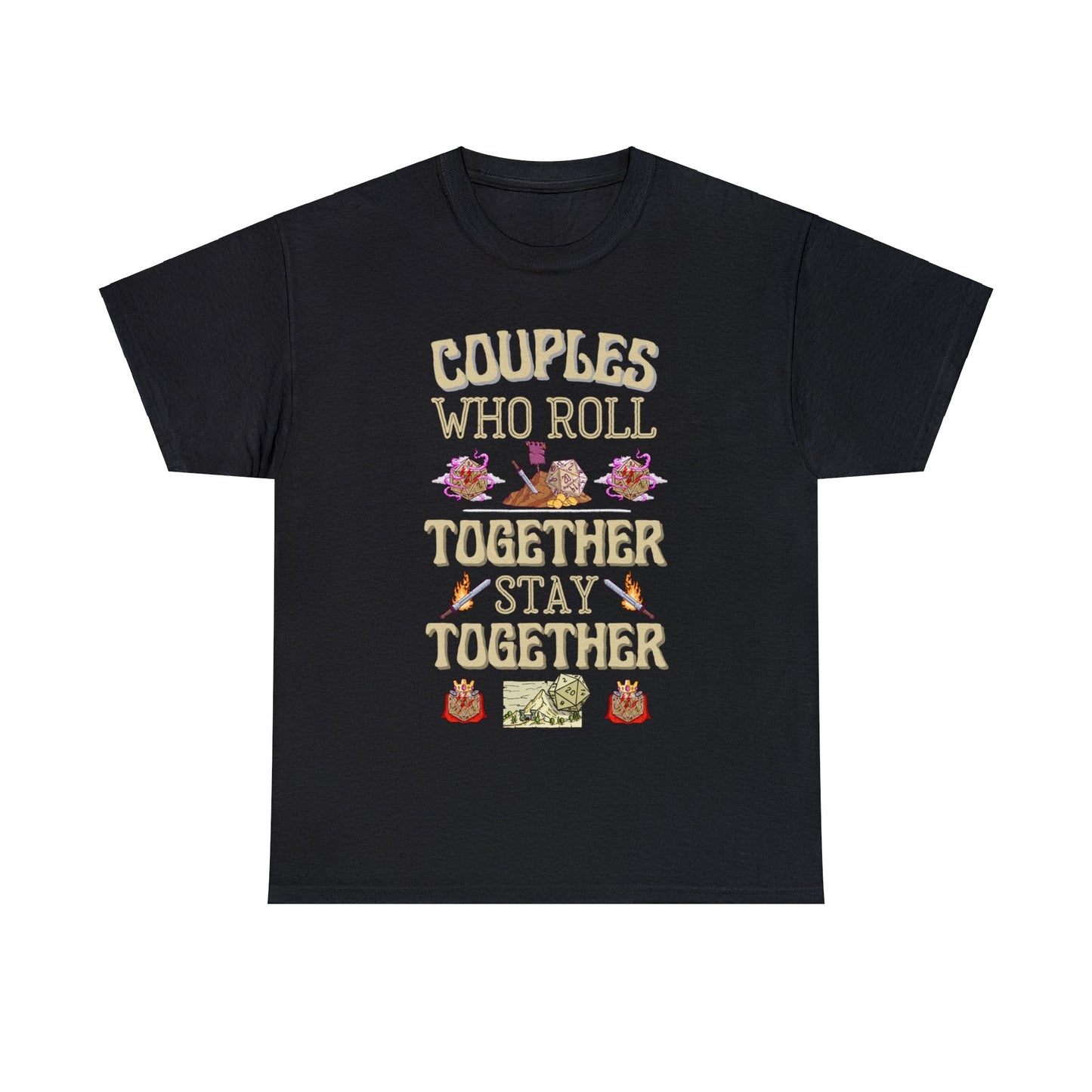 DND Shirt Couples Who Roll Together, Stay Together Funny DND Gift for Christmas - chaosandthunder