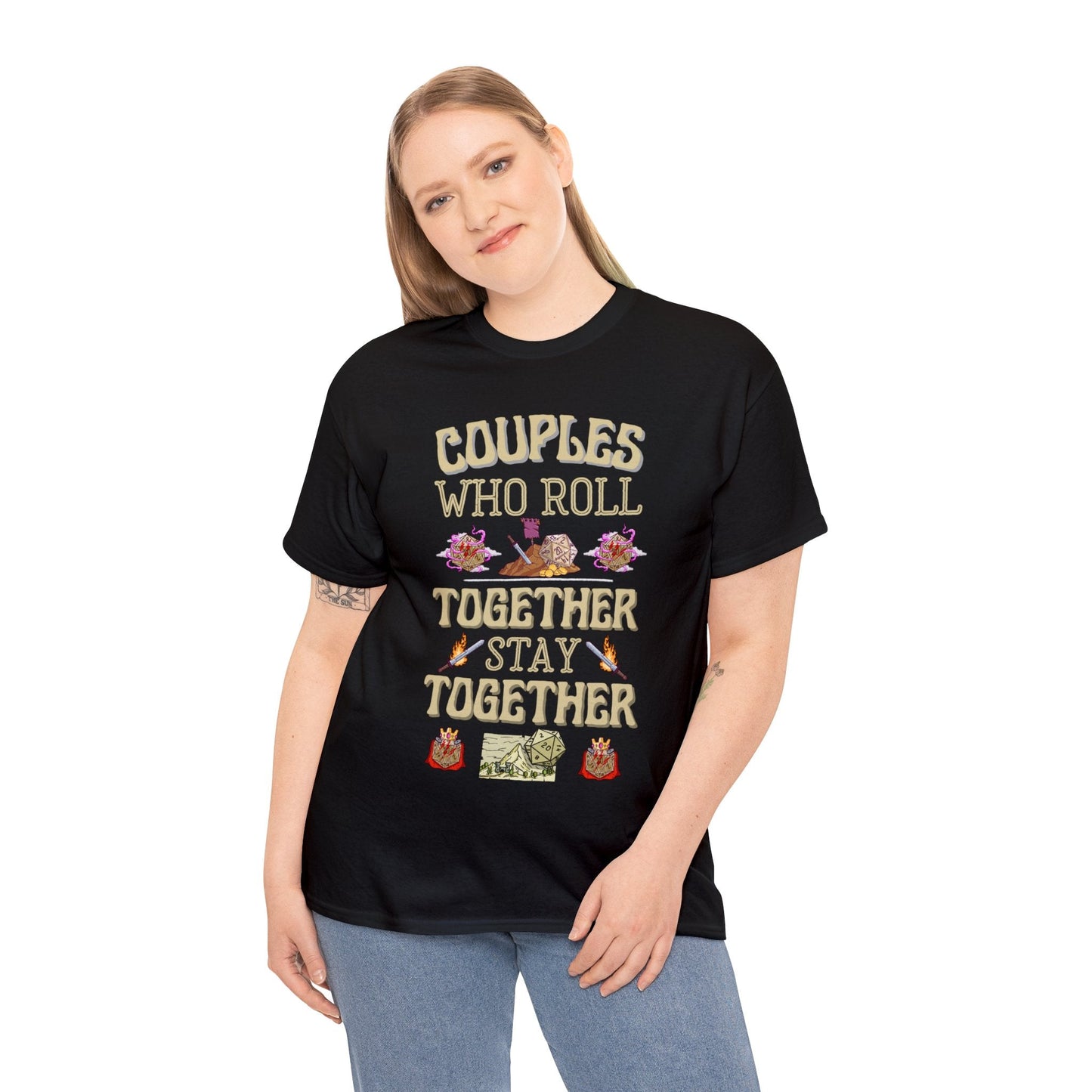 DND Shirt Couples Who Roll Together, Stay Together Funny DND Gift for Christmas - chaosandthunder