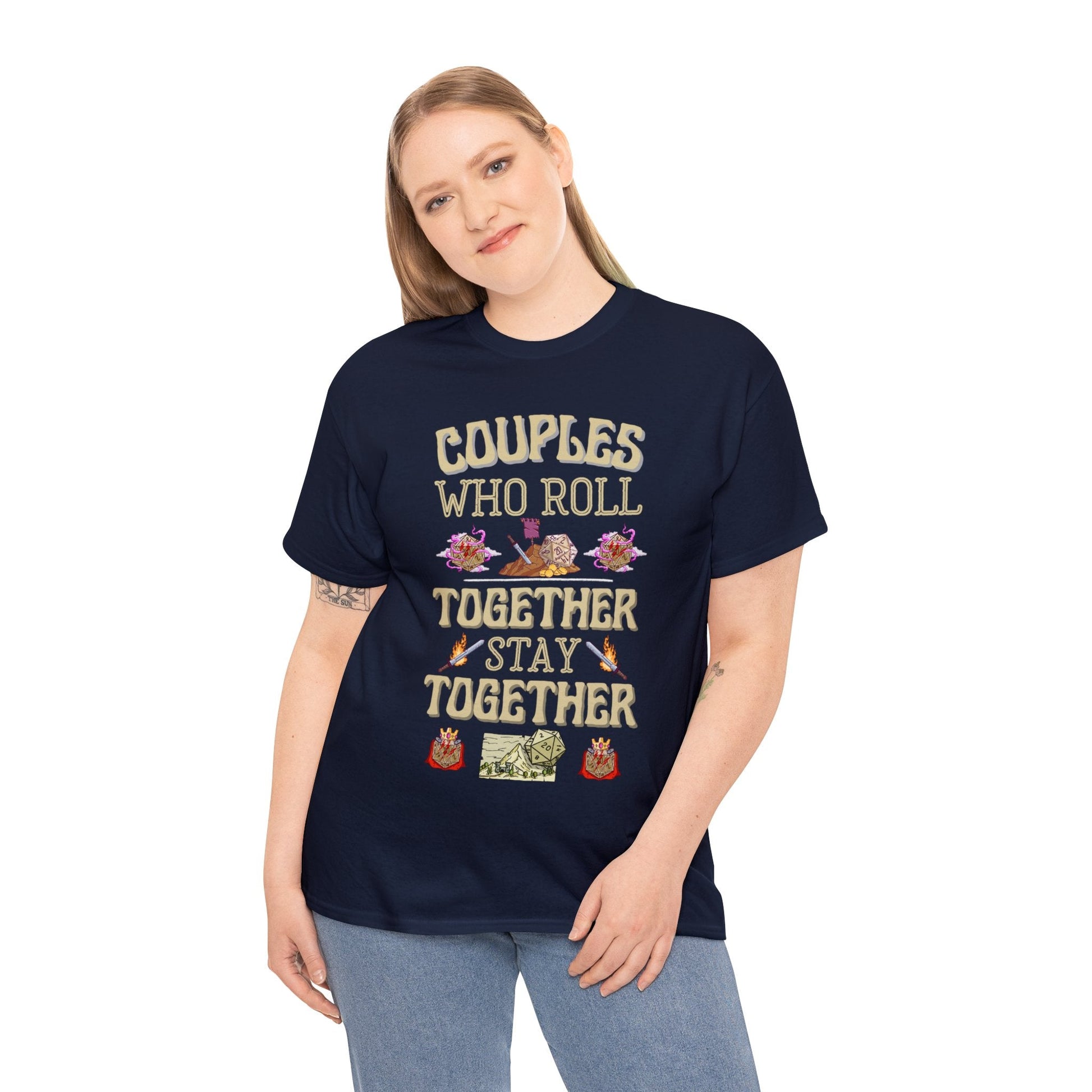 DND Shirt Couples Who Roll Together, Stay Together Funny DND Gift for Christmas - chaosandthunder