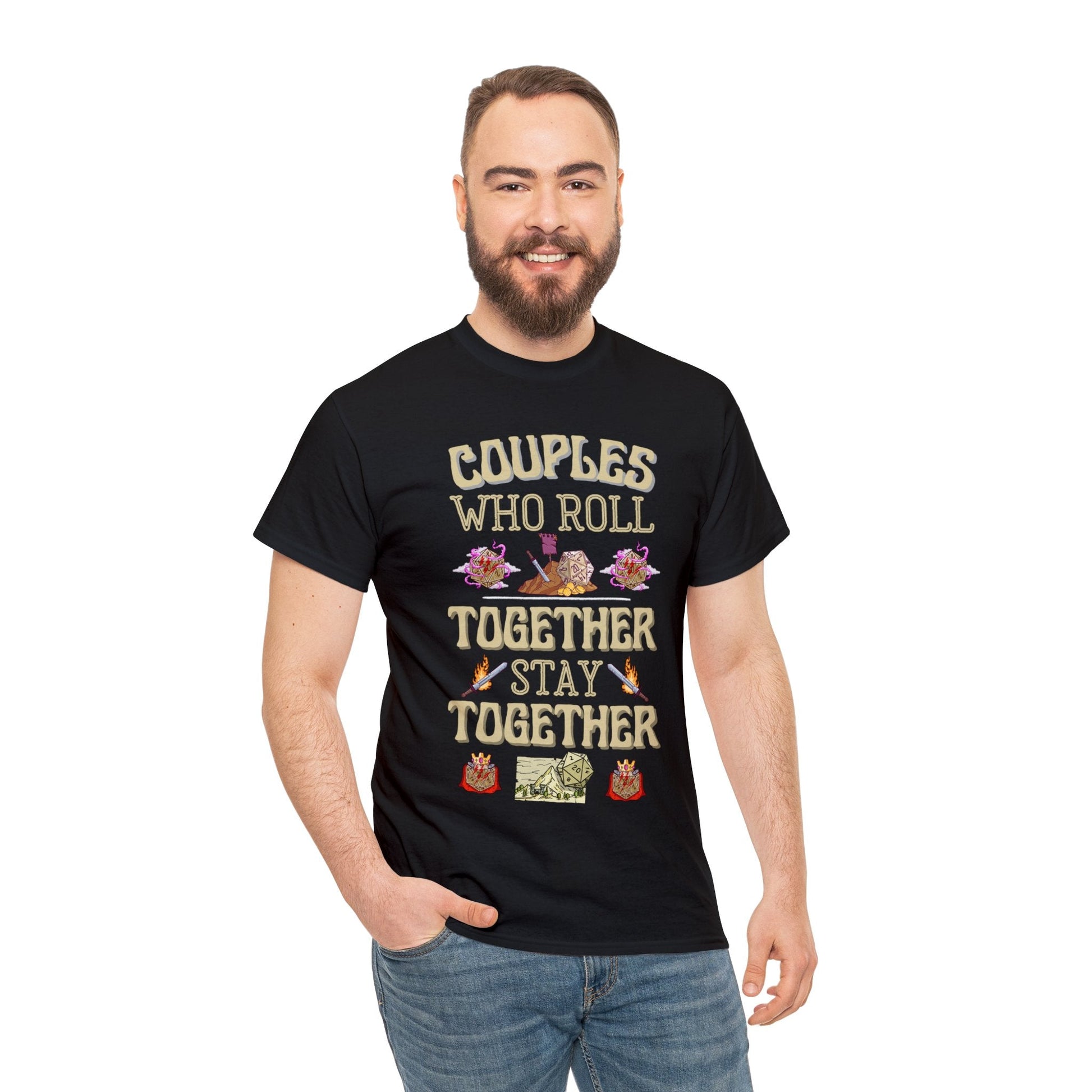DND Shirt Couples Who Roll Together, Stay Together Funny DND Gift for Christmas - chaosandthunder