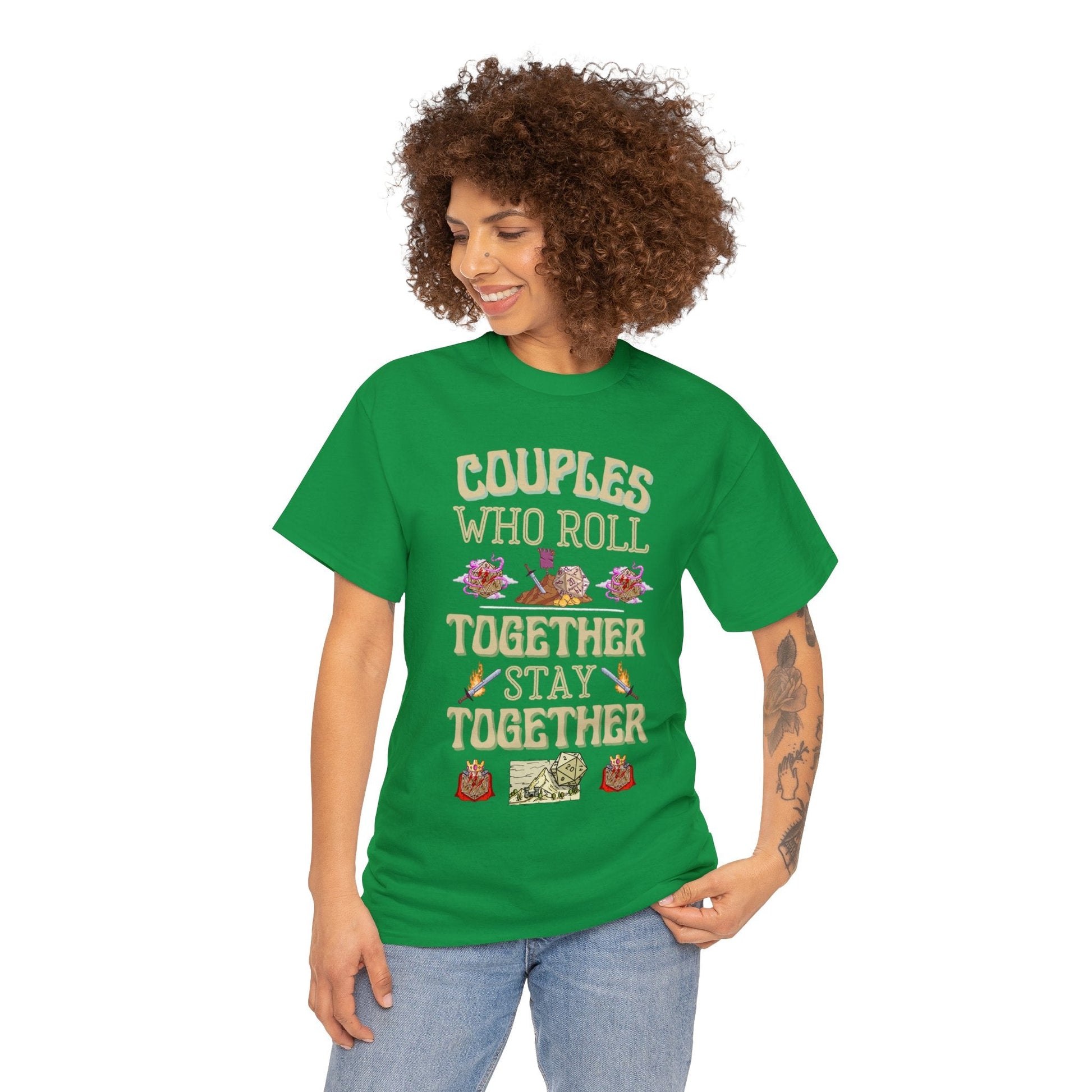 DND Shirt Couples Who Roll Together, Stay Together Funny DND Gift for Christmas - chaosandthunder