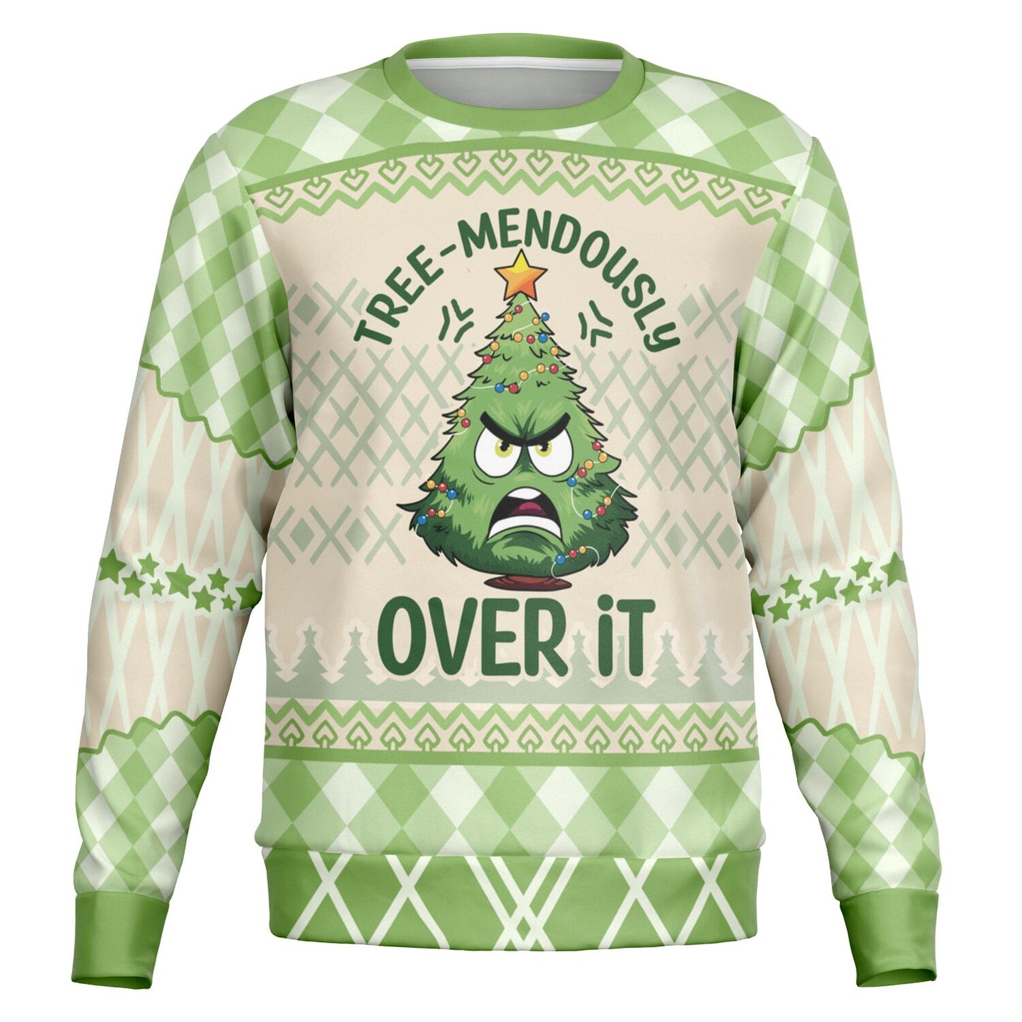 Tree-mendously Over It - Funny Holiday Sweatshirt