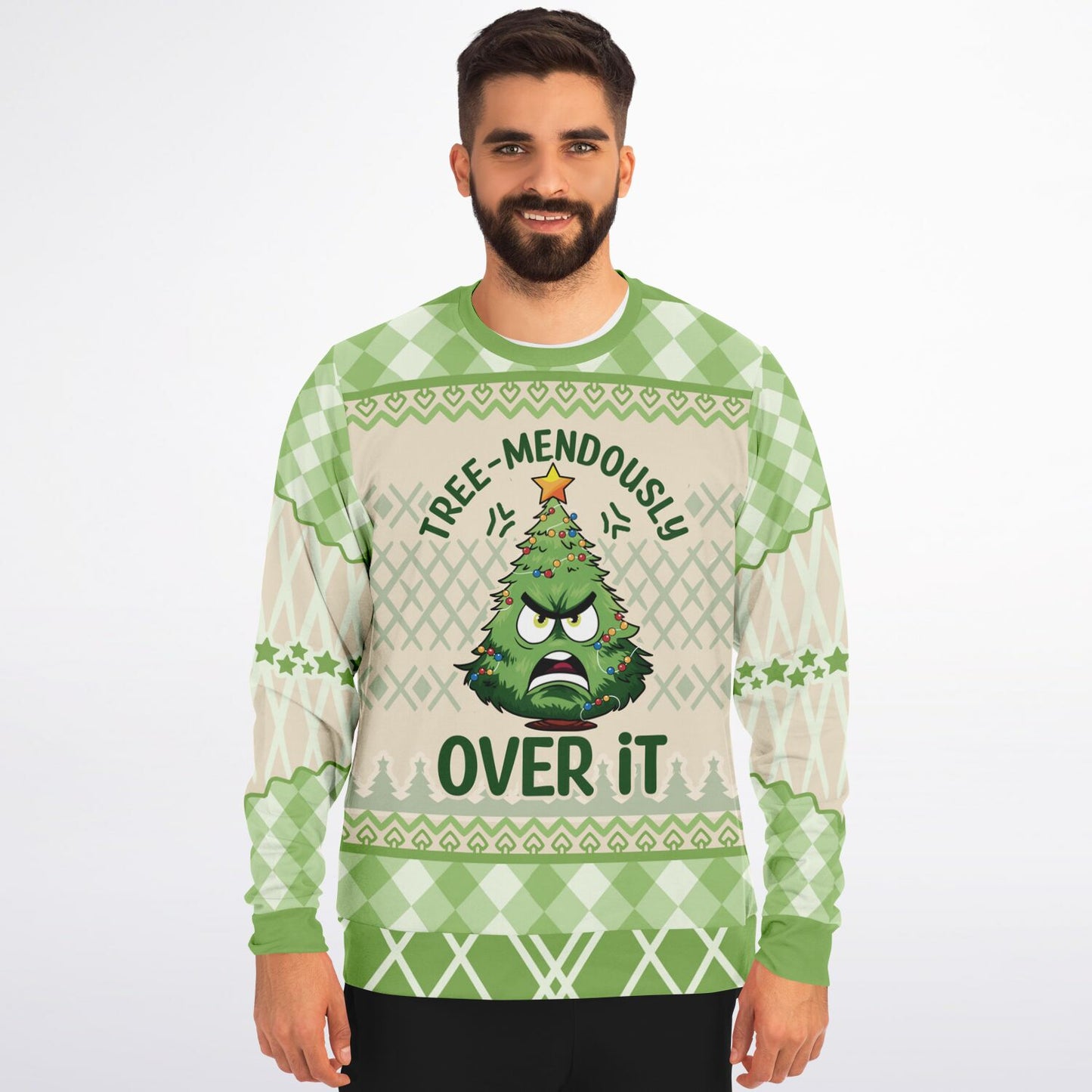 Tree-mendously Over It - Funny Holiday Sweatshirt