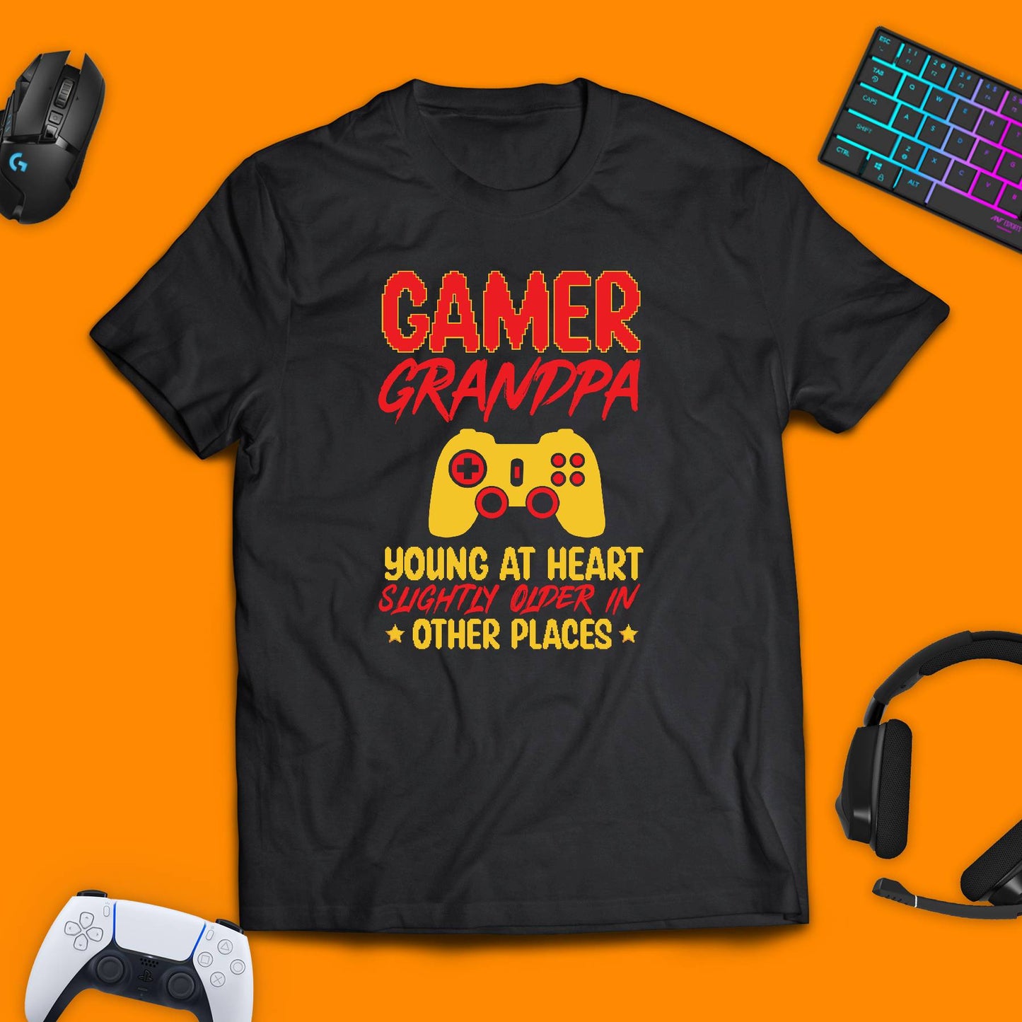 Gamer Grandpa T - Shirt - chaosandthunder