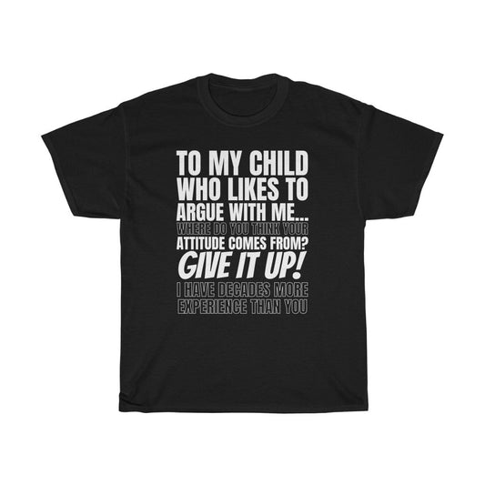 Hilarious "Give Up The Attitude" Tee - Unisex Heavy Cotton Tee - chaosandthunder