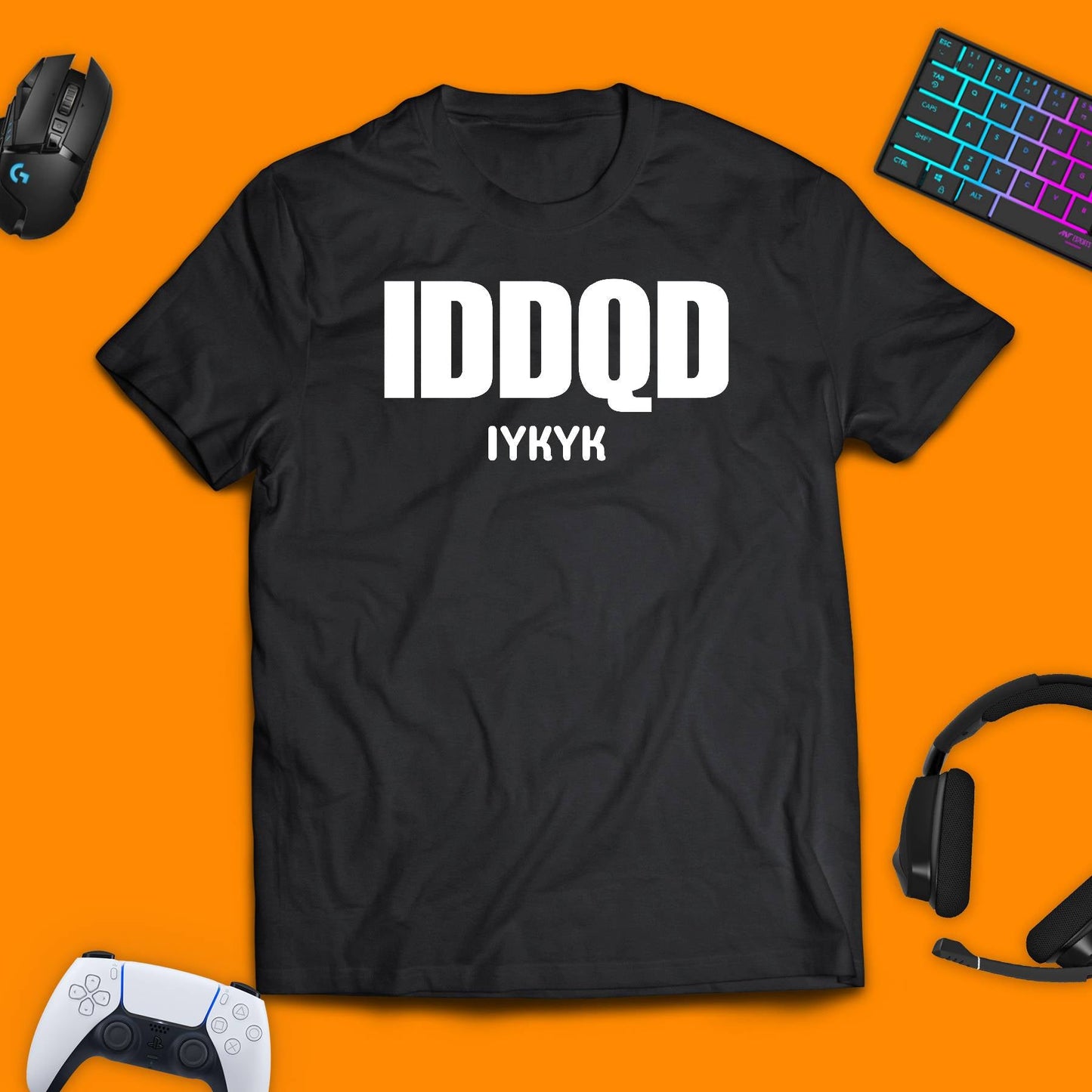 IDDQD Gaming T - shirt - chaosandthunder