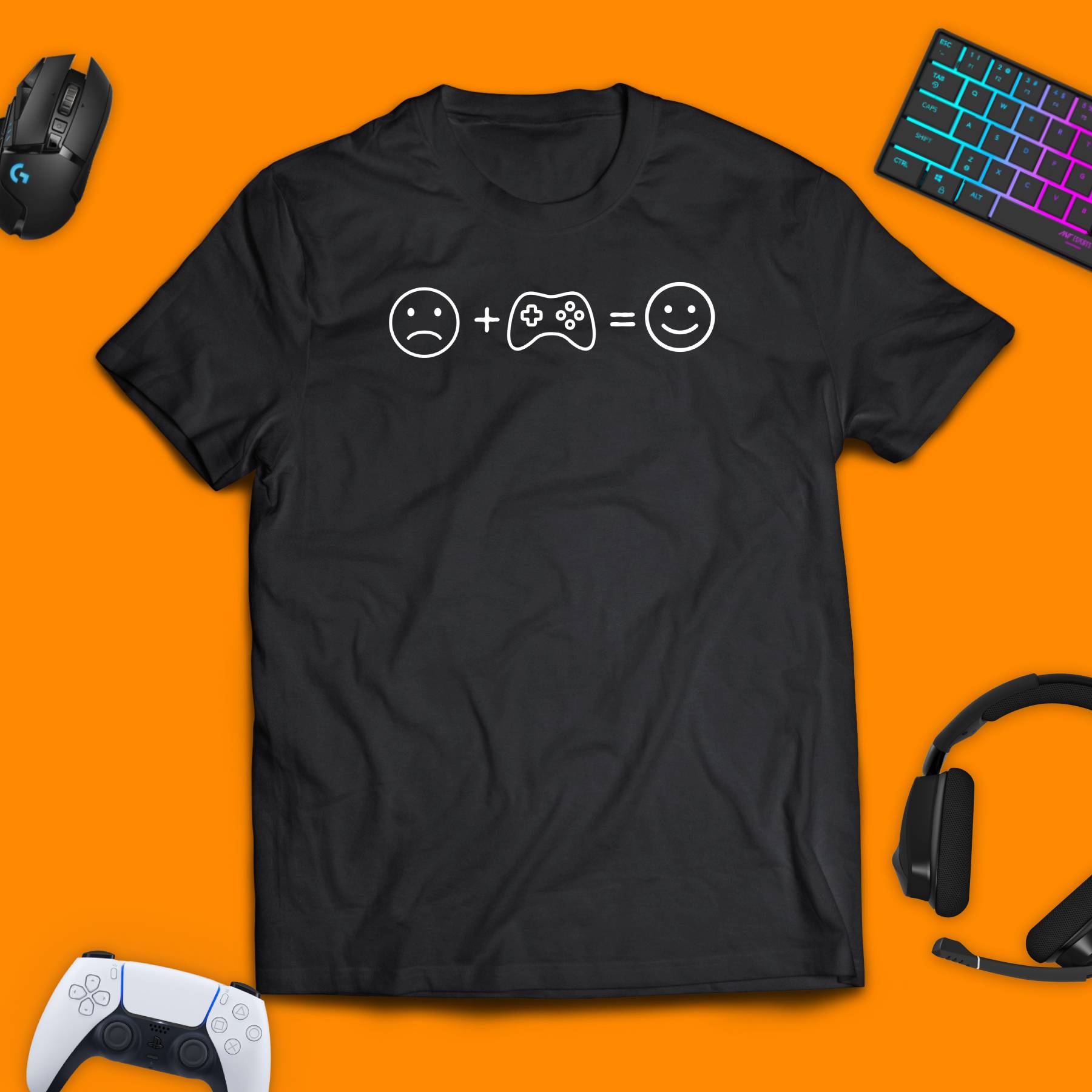 Me + Gaming = Happy Me T - Shirt - chaosandthunder