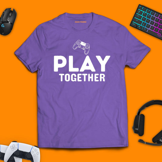 Play Together, Stay Together Couples Gaming T - Shirt - chaosandthunder