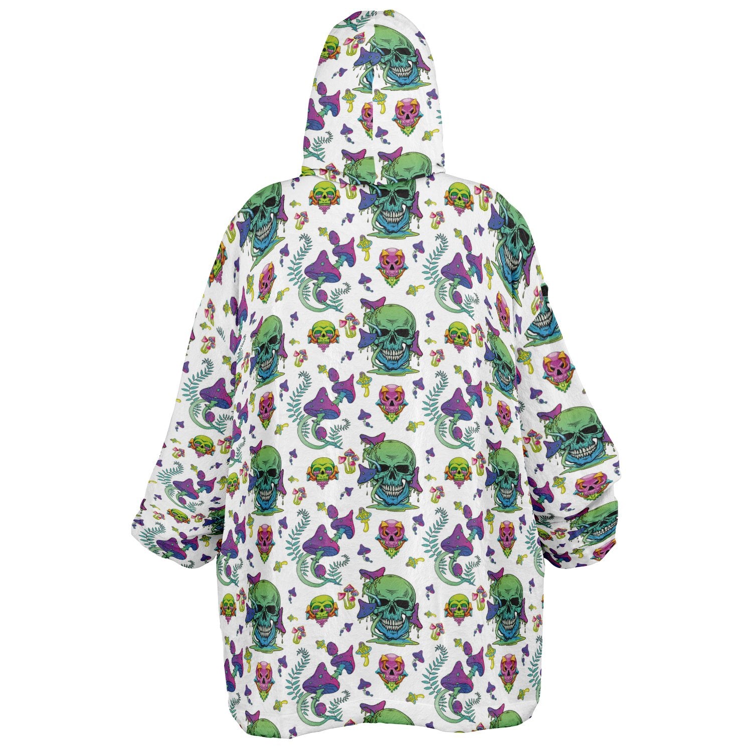 Psychedelic Mushie SuperHoodie White - Limited Edition Buy 2 & Get FREE Shipping - chaosandthunder