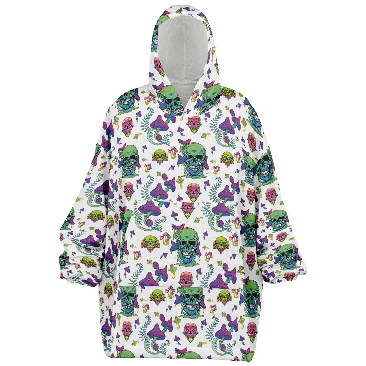 Psychedelic Mushie SuperHoodie White - Limited Edition Buy 2 & Get FREE Shipping - chaosandthunder