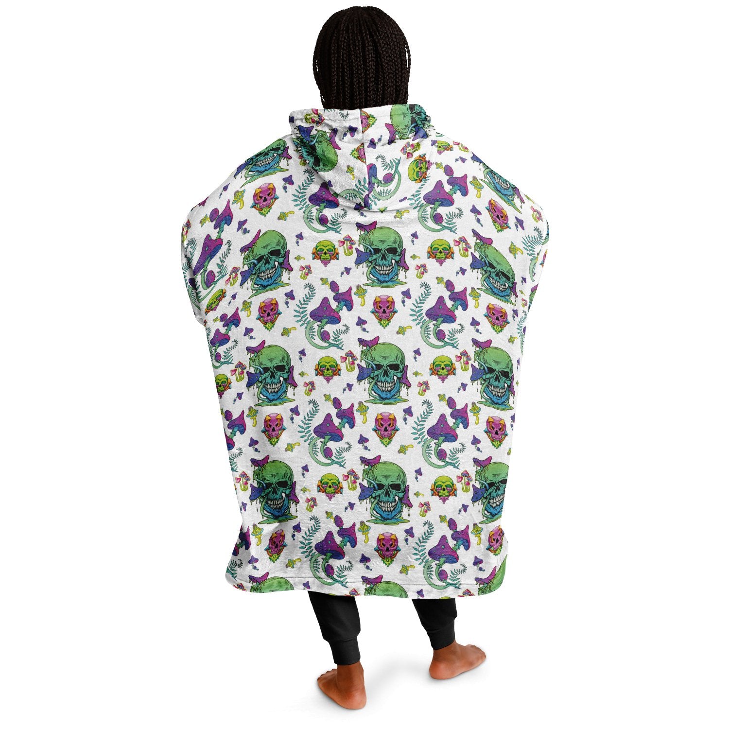 Psychedelic Mushie SuperHoodie White - Limited Edition Buy 2 & Get FREE Shipping - chaosandthunder